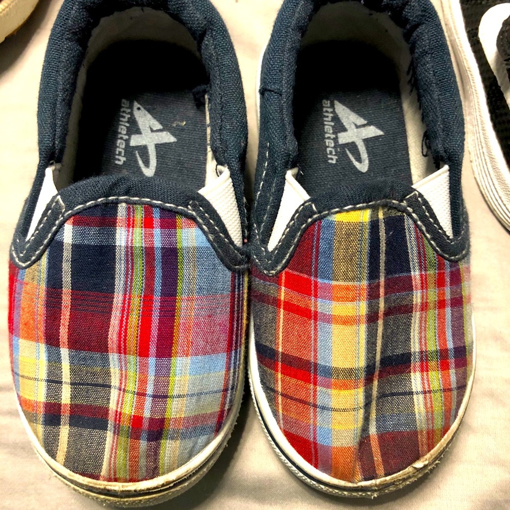 Plaid slip ons- toddler